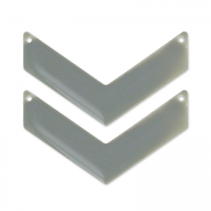 Spacer zigzag 2 holes epoxy enameled 50x28 mm medium grey x2