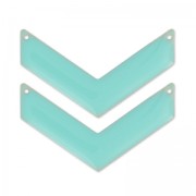 Spacer zigzag 2 holes epoxy enameled 50x28 mm Mint x2