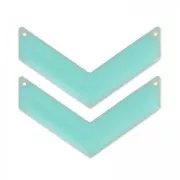 Spacer zigzag 2 holes epoxy enameled 50x28 mm Mint x2