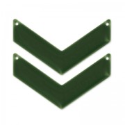 Spacer zigzag 2 holes epoxy enameled 50x28 mm Olivine x2|raw }}