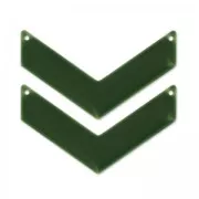 Spacer zigzag 2 holes epoxy enameled 50x28 mm Olivine x2