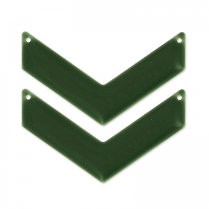 Spacer zigzag 2 holes epoxy enameled 50x28 mm Olivine x2