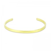 13 cm Oval Bangle with 2 Holes - Satin-Finish Fine gold plated x1