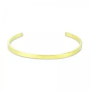 13 cm Oval Bangle with 2 Holes - Satin-Finish Fine gold plated x1