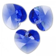 Swarovski 6228 10.3x10 mm Sapphire hearts x6