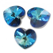Hearts Swarovski 6228 10.3x10 mm Crystal Bermuda Blue x6