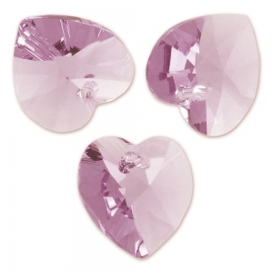 Swarovski 6228 10.3x10 mm Light Amethyst hearts x6