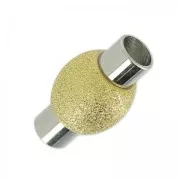 Magnetic claspfor cord 4 mm stainless steel/gold tone x1