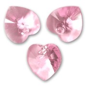 Swarovski 6228 hearts 10.3x10 mm Light Rose x6|raw }}