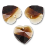 Swarovski 6228 10.3x10 mm Topaz Blend hearts x6