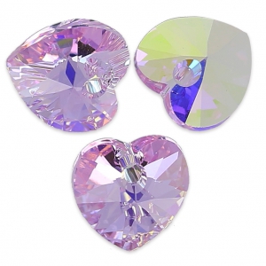 Swarovski 6228 hearts 10.3x10 mm Violet AB x6