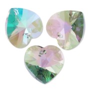 Swarovski 6228 10.3x10 mm Crystal Paradise Shine hearts x6|raw }}