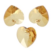 Swarovski 6228 hearts 10.3x10 mm - Golden Topaz x6