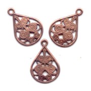 Charms 16mm Old copper tone x4|raw }}