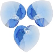 Swarovski 6228 hearts 10.3x10 mm - ReCreated Cool Blue x6