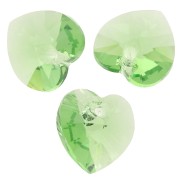Swarovski 6228 hearts 10.3x10 mm - Reinvented Peridot x6