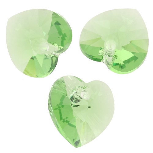 Swarovski 6228 hearts 10.3x10 mm - Reinvented Peridot x6