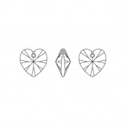 Swarovski 6228 hearts 10.3x10 mm - Reinvented Peridot x6