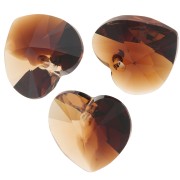 Heart Swarovski 6228 14.4x14 mm Topaz Blend x1