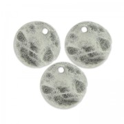 Crumbled sequins 10mm antique Silver tone x6