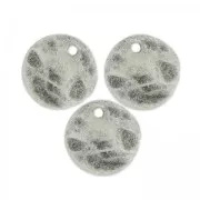 Crumbled sequins 10mm antique Silver tone x6
