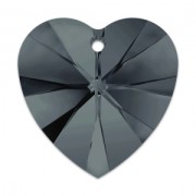 Heart Swarovski 6228 14.4x14 mm Graphite x1