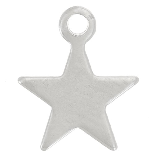 Star Charm 10.5x8.5 mm - 304 Stainless Steel x1