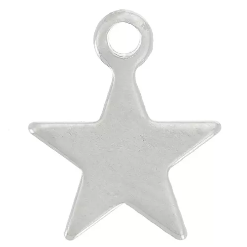 Star Charm 10.5x8.5 mm - 304 Stainless Steel x1
