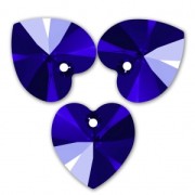 Swarovski crystal heart pendant 6228 14.4x14mm Majestic Blue x1|raw }}