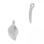 Leaf pendant 13x7 mm stainless steel x1
