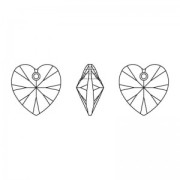 Swarovski crystal heart pendant 6228 14.4x14mm - Smoked Amber x1