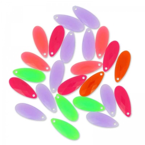 Assortment of facetted drops20x8 mm Multicolour x25