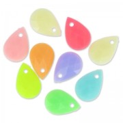 Assortment of faceted pears 18x13 mm Multicolour x20