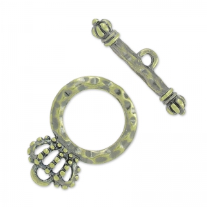 Fermoir T crown 23 mm bronze x1