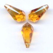 Swarovski 6000 11x5.5 mm Topaz drops x8|raw }}