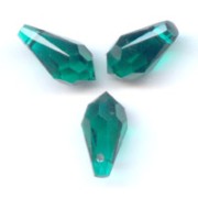 Swarovski 6000 11x5.5 mm Emerald drops x8
