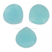 Beads Facetted pears in coloured jade  13 mm Light Turquoise x4
