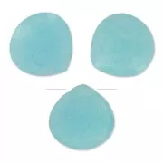 Beads Facetted pears in coloured jade  13 mm Light Turquoise x4