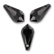 Swarovski 6000 drop 15x7.5 mm Jet x1