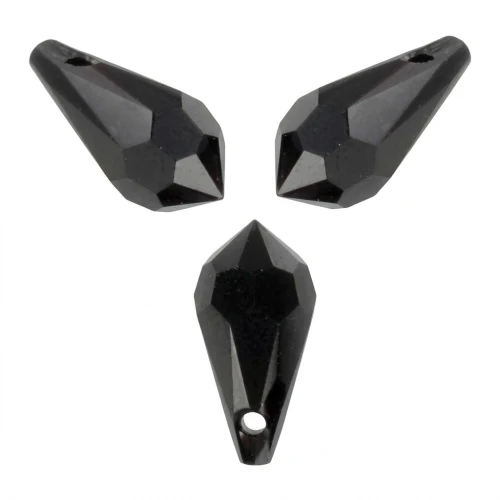 Swarovski 6000 drop 15x7.5 mm Jet x1