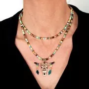 Heishi resin rondelle beads 6x2 mm Green Turquoise x180