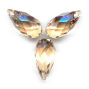 Swarovski 6010 13x6.5 mm Crystal Golden Shadow drop x1