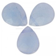 Beads Facetted pears in coloured jade 17x13 mm Grey x4