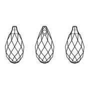 Swarovski 6010 11x5.5 mm Crystal Silver Night drops x4