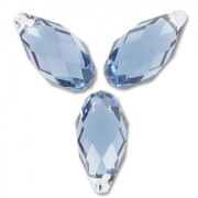 Swarovski drops 6010 11x5.5 mm Denim Blue x4