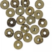 Heishi Rondelles Coco 9 mm Brown x 20|raw }}