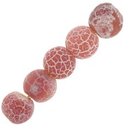 Beads Cracked Agate 4 mm Dark Peach x20|raw }}