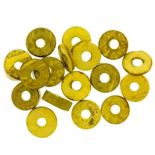 Heishi Rondelles Coco 9 mm yellow x 20