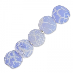 Beads Cracked Agate 4 mm Light Sapphire x20
