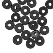 Heishi Rondelles Coco 9 mm black x 20|raw }}